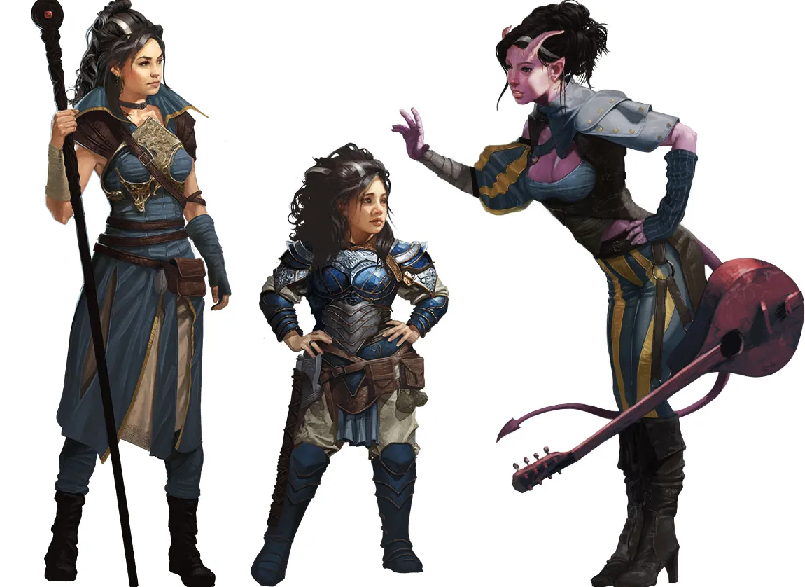Tres versiones del mismo aventurero se alzan