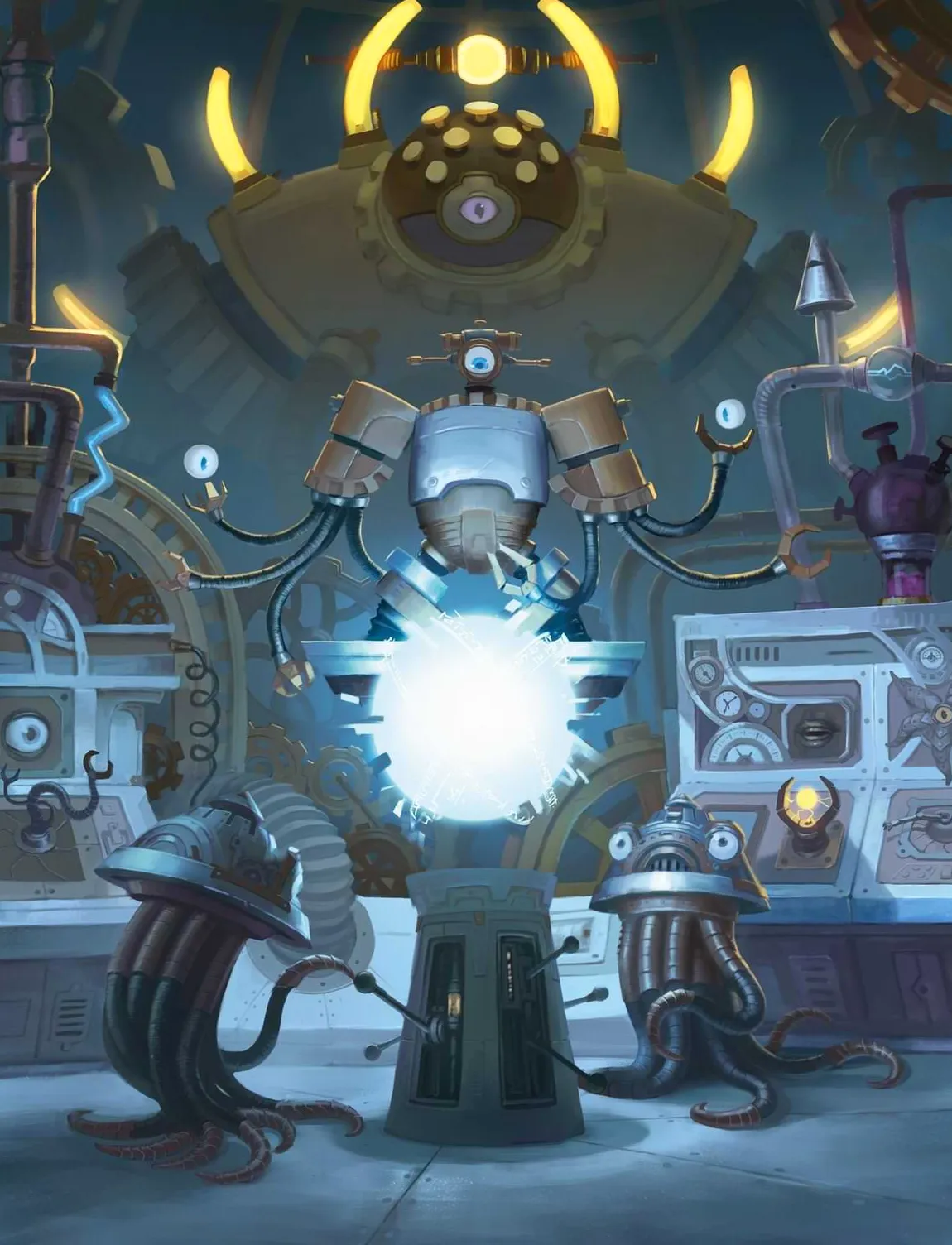 Los modrones jerárquicos supervisan el trabajo realizado en Mechanus