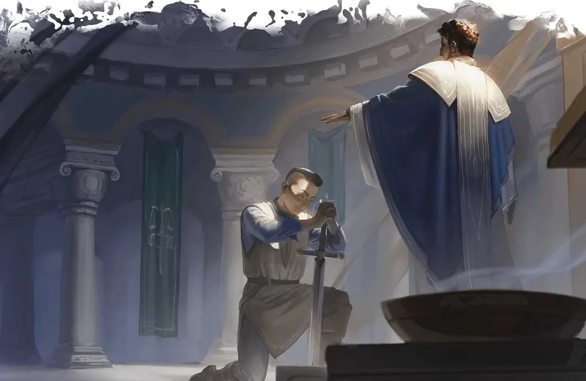 Obra de arte de paladín del Caldero de todo de Tasha