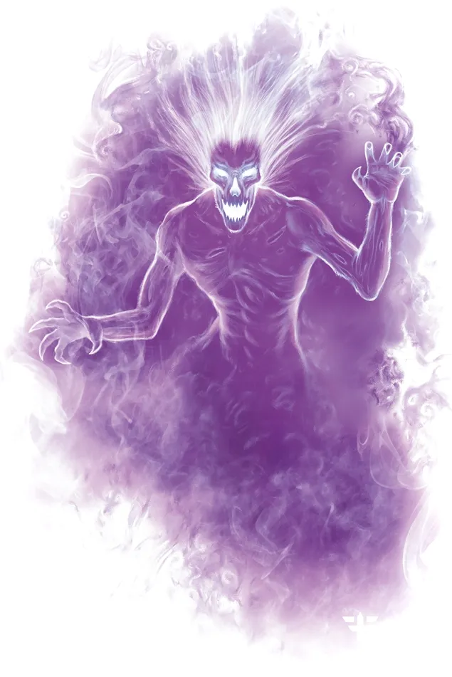 Obra de arte espectral del manual de monstruos 5e.  es muy morado