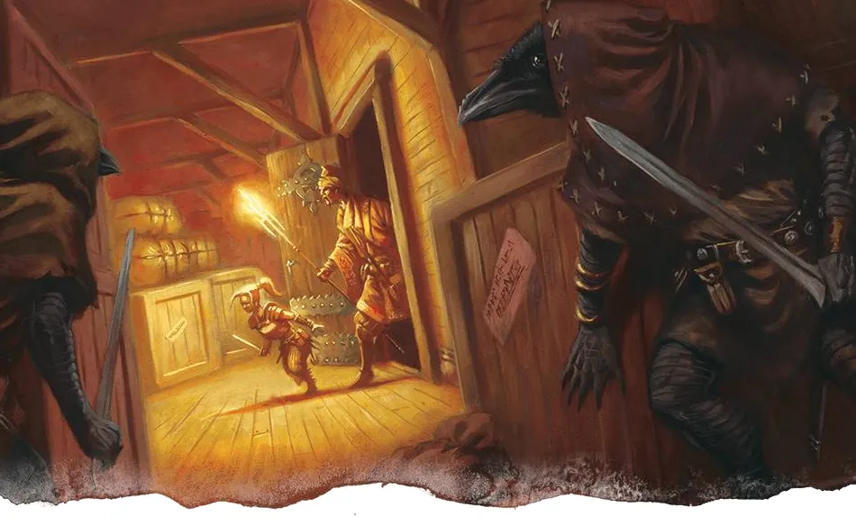 Un grupo de kenkus espera a los aventureros que tropezaron con su guarida.